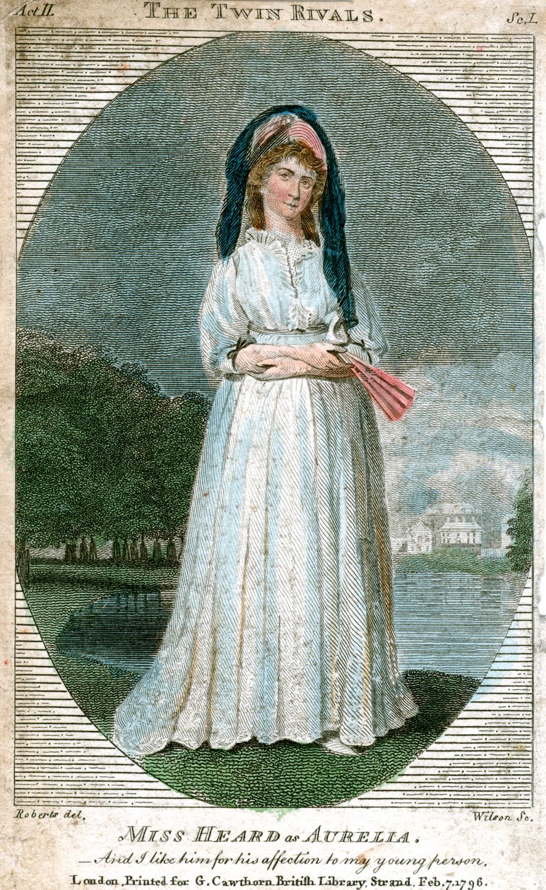 Miss Heard jako Aurelia, 1796 autorstwa Unbekannt