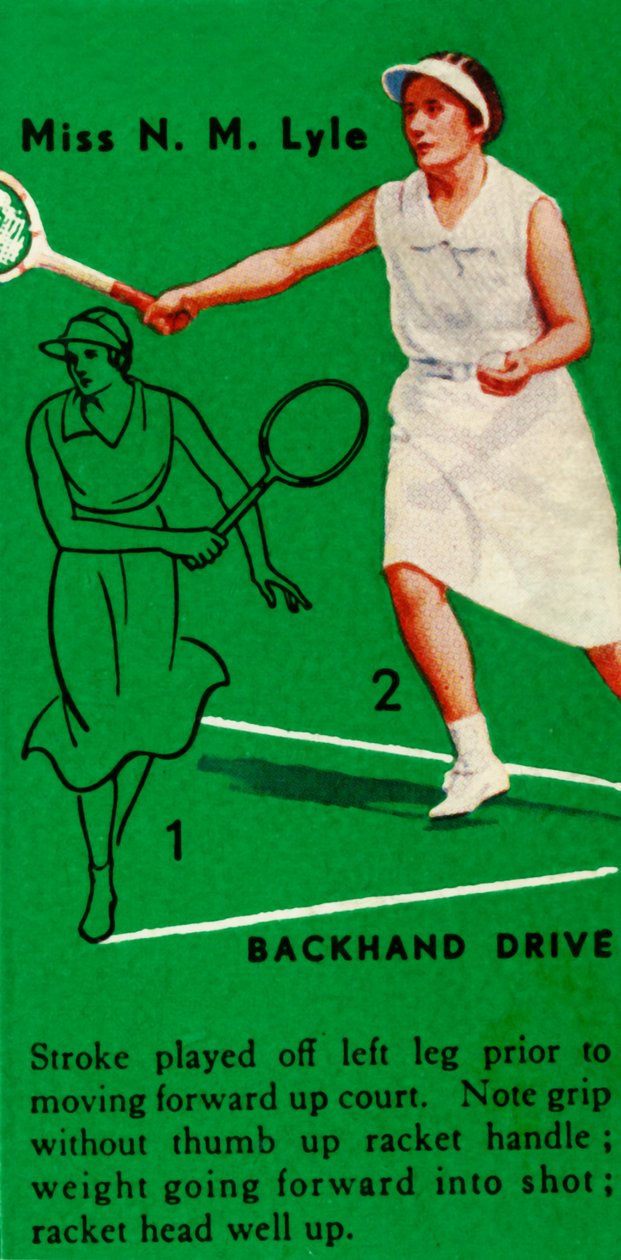 Panna N.M. Lyle - bekhendowy pęd, c1935. autorstwa Unbekannt