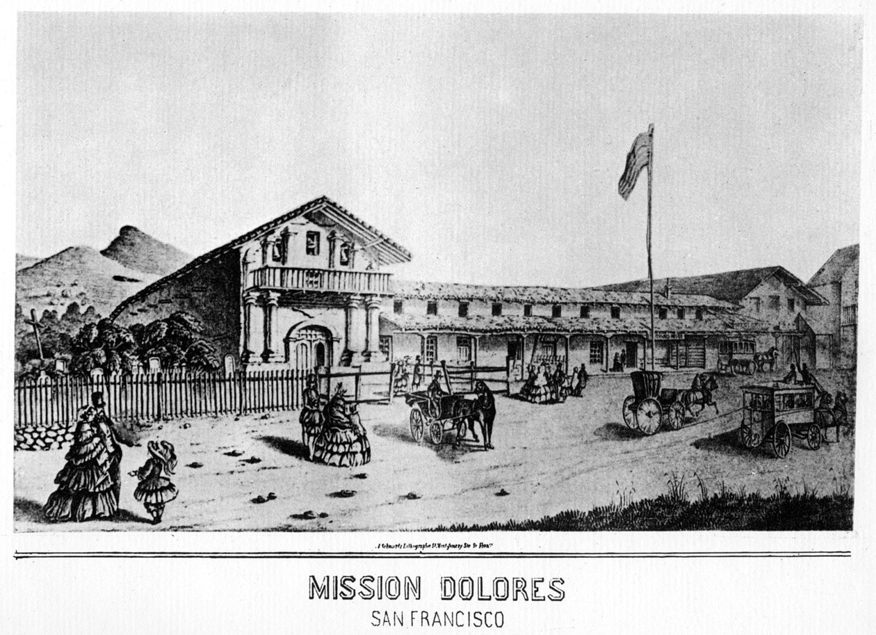 Mission Dolores, San Francisco, Kalifornia, XIX wiek 1937 autorstwa Unbekannt