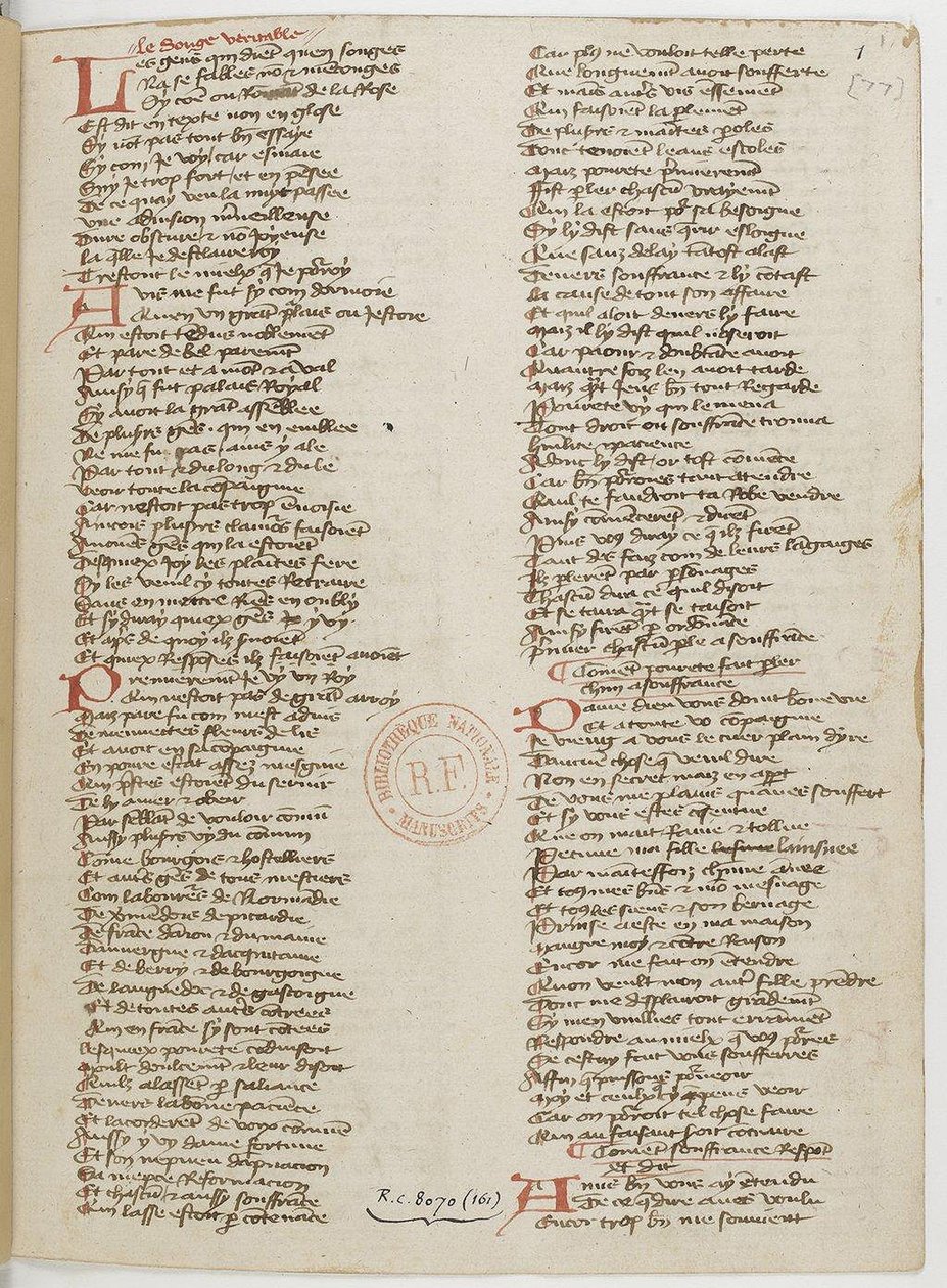 Menagier Paryża, strona rękopisu, 1393 autorstwa Unbekannt