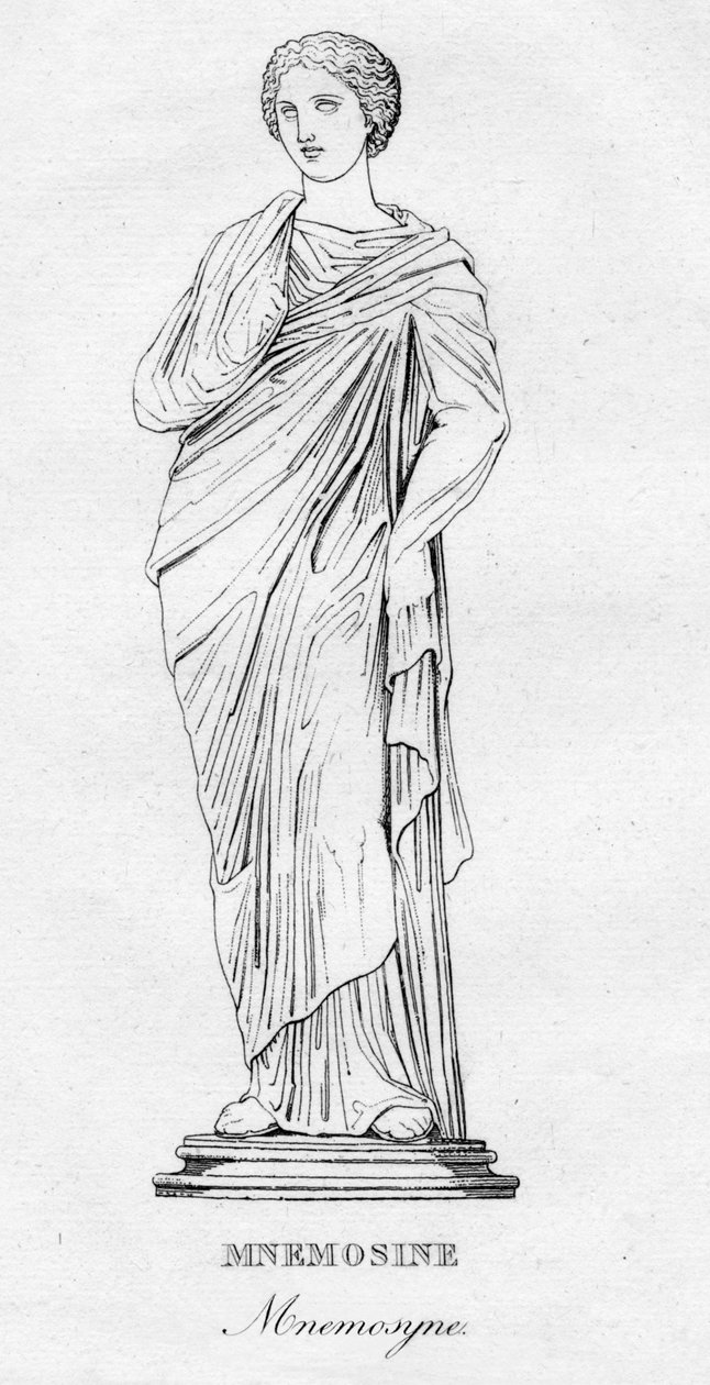 Mnemosine Mnemosyne, c1850 autorstwa Unbekannt