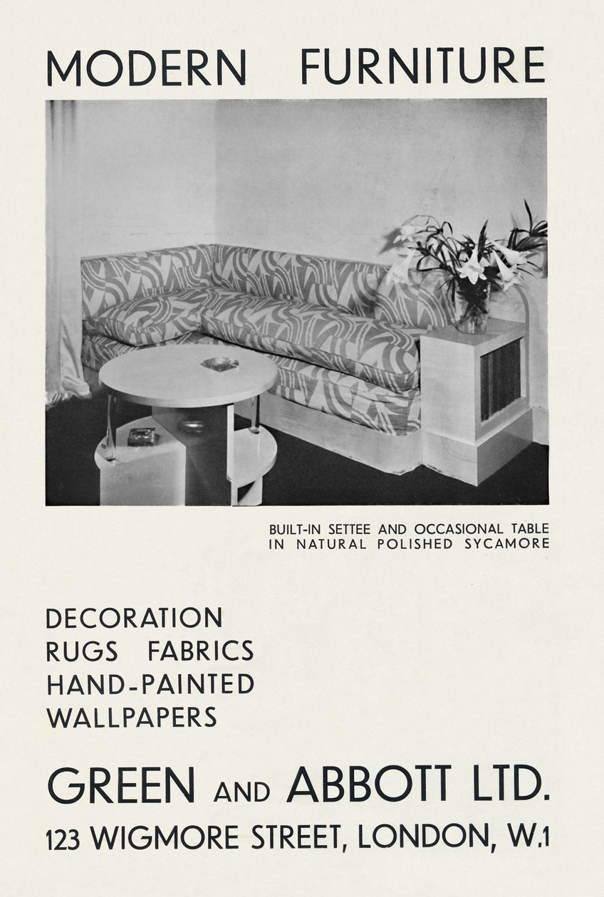 Nowoczesne Meble - Green and Abbott Ltd., 1933 autorstwa Unbekannt