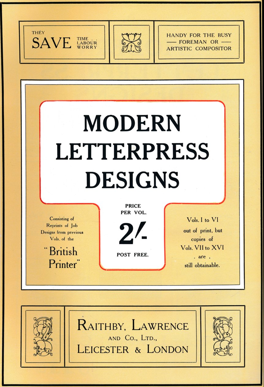 Nowoczesne projekty typograficzne - projekt nagrody, 1909. autorstwa Unbekannt
