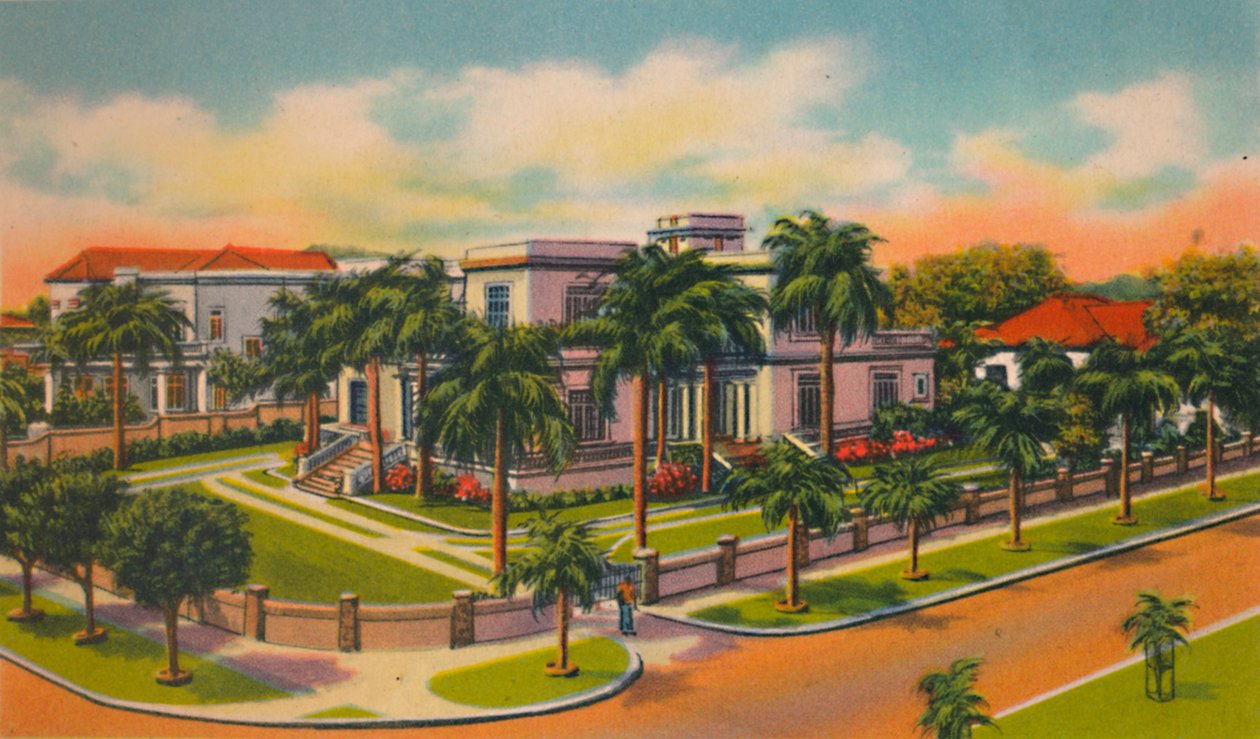 Nowoczesna rezydencja w El Prado, Barranquilla, ok. 1940 autorstwa Unbekannt
