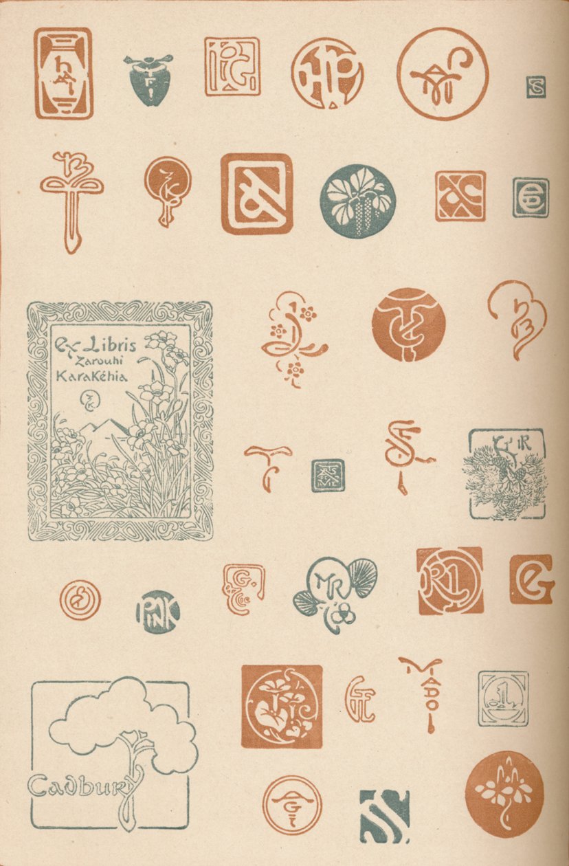 Monogramy i znaki, c1890, 1905 autorstwa Unbekannt