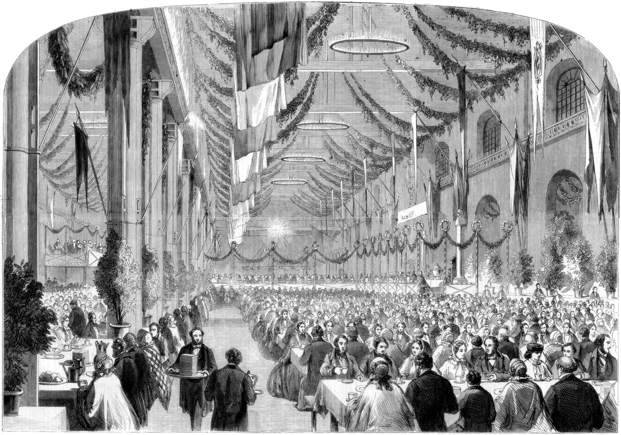 Festiwal potworów dla pracowników kolei w Crewe, 1861 autorstwa Unbekannt