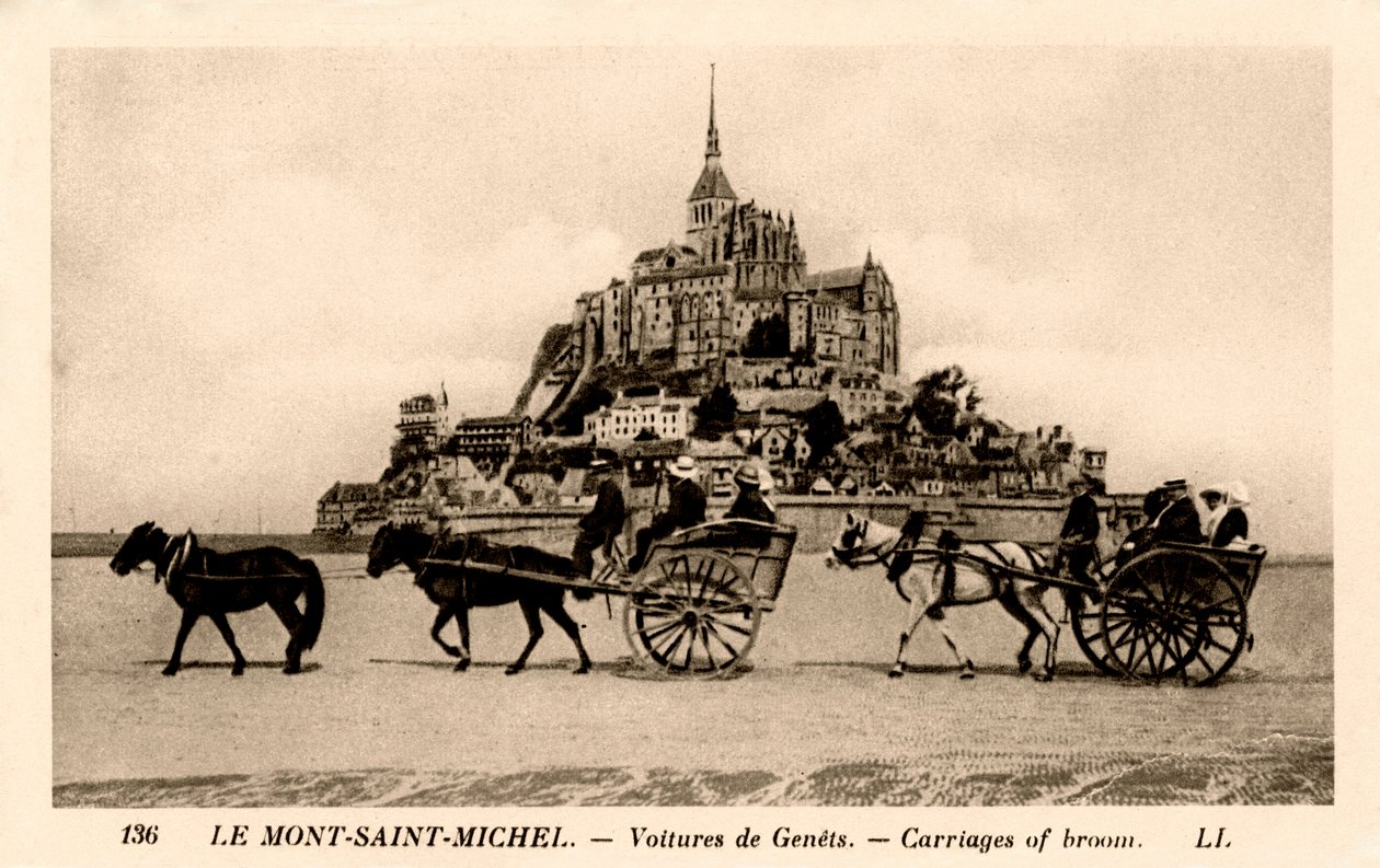Mont-Saint-Michel, Normandia, Francja, początek XX wieku autorstwa Unbekannt