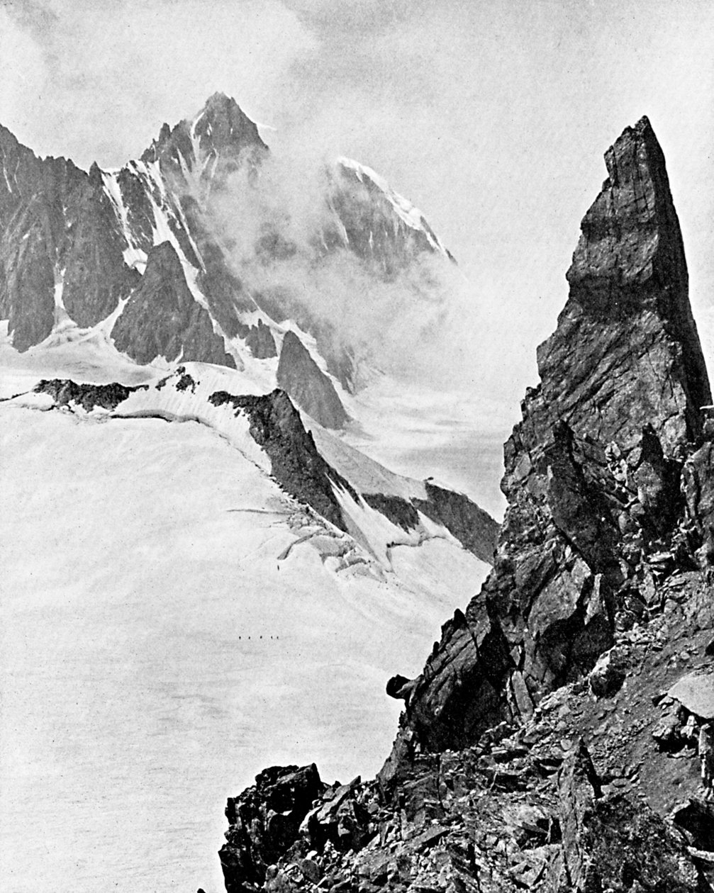 Mont Maudit widziany z Aiguille Marbrees, Alpy, początek XX wieku autorstwa Unbekannt