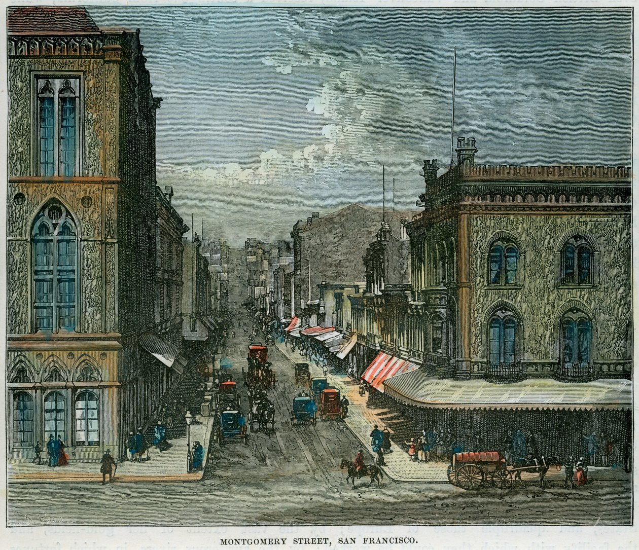Montgomery Street, San Francisco, Kalifornia, USA, ok. 1880 r. autorstwa Unbekannt