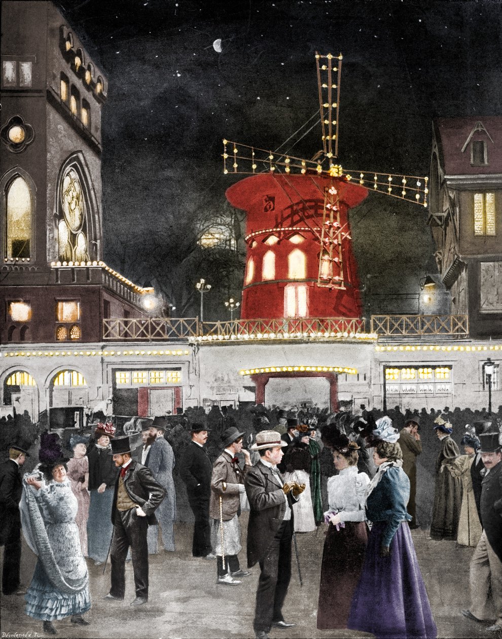 Montmartre S Amuse Wyjście z Moulin Rouge, 1900 autorstwa Unbekannt