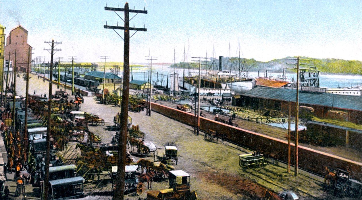 Port w Montrealu, Montreal, Kanada, ok. 1900 autorstwa Unbekannt