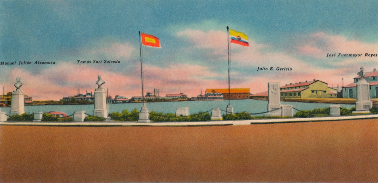Pomnik wzniesiony przez Towarzystwo Ulepszeń Publicznych, Bocas de Ceniza, ok. 1940 r. autorstwa Unbekannt