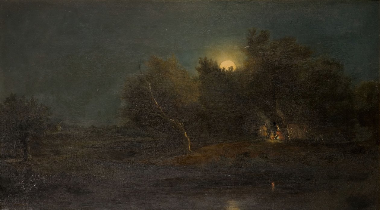 Scena księżycowa, 1800-1850. autorstwa Unbekannt