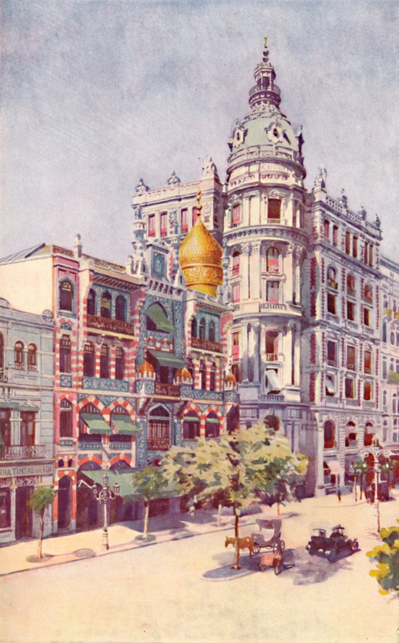 Mauretański budynek i panowie. Biura Guinlesa, Avenida Rio Branco, 1914 autorstwa Unbekannt