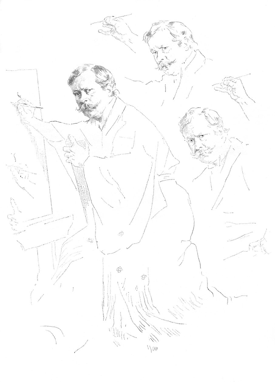 Mortimer Menpes, sam naszkicowany, 1899 autorstwa Unbekannt