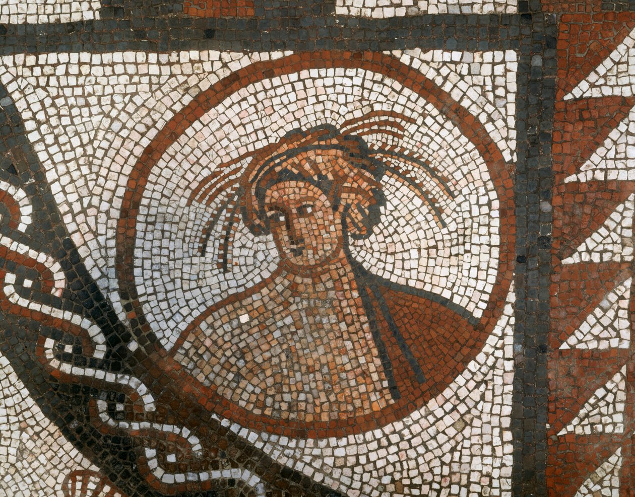 Mozaika podłogowa, Lullingstone Roman Villa, Eynsford, Kent, c1980-c2017 autorstwa Unbekannt