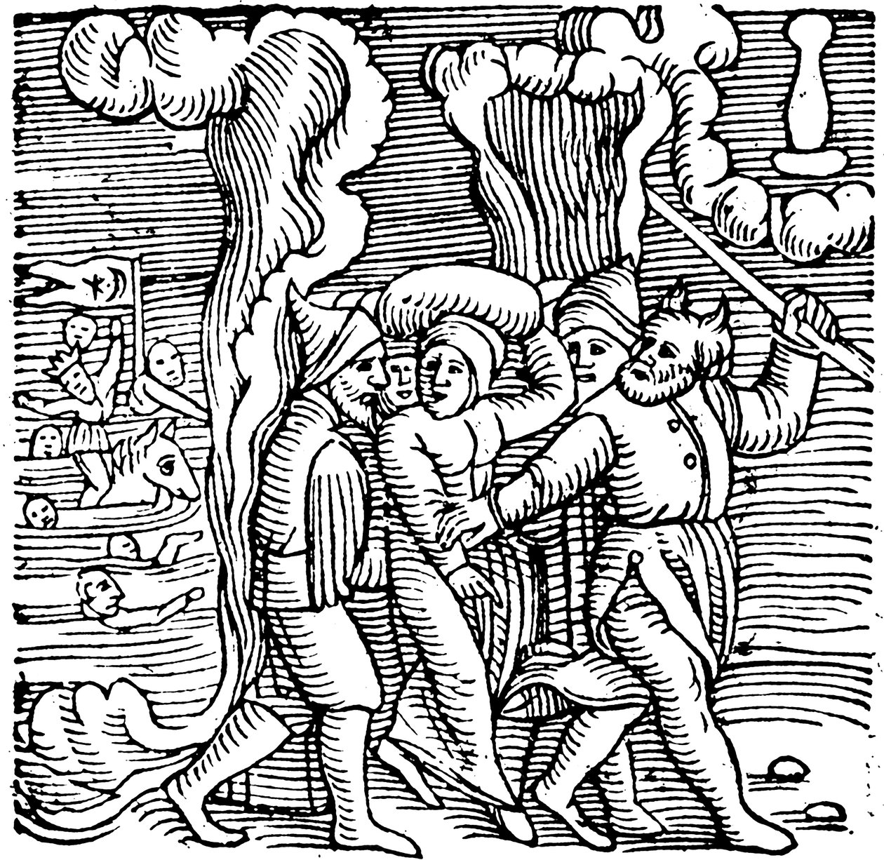 Mojżesz uwalnia Izraelitów z Egiptu, 1557 autorstwa Unbekannt