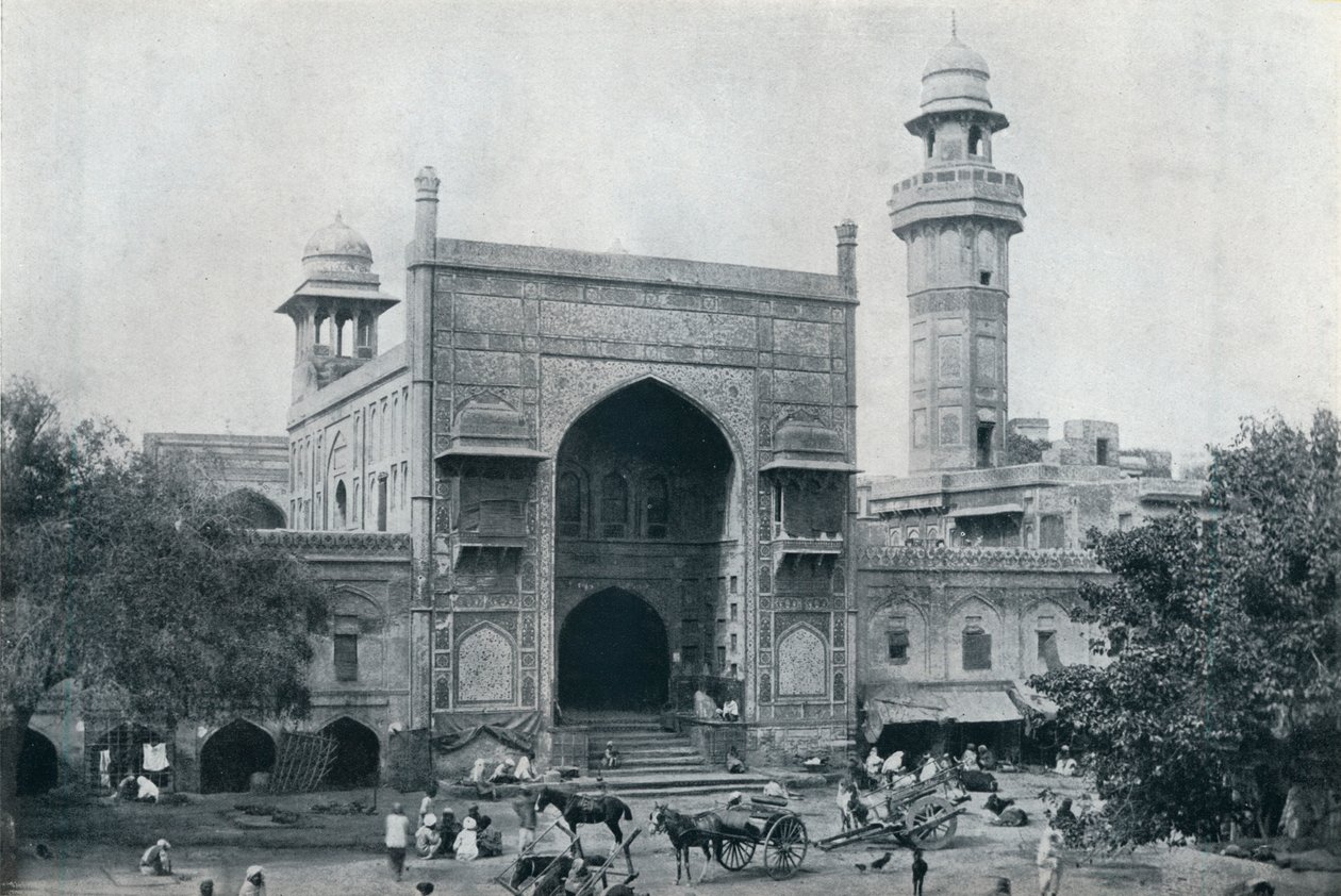 Meczet Wazira Chana, Lahore, ok. 1942 r. autorstwa Unbekannt