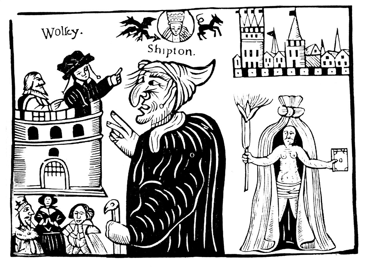 Matka Shipton 1488-c1560 przepowiadająca śmierć kardynała Wolsey autorstwa Unbekannt