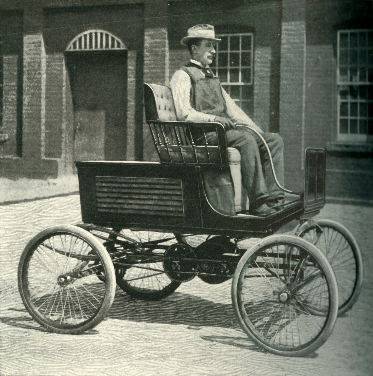 Samochód wyposażony w nowy akumulator, 1902. autorstwa Unbekannt