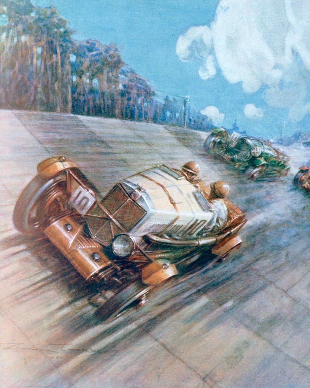 Wyścigi samochodowe, 1930 autorstwa Unbekannt