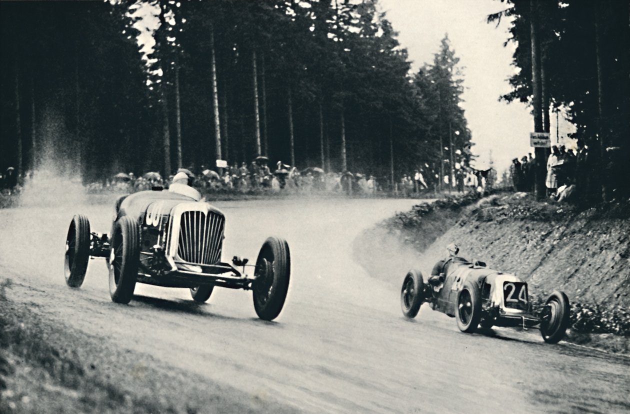 Wyścigi samochodowe na torze Nürburg Ring, 1937 autorstwa Unbekannt