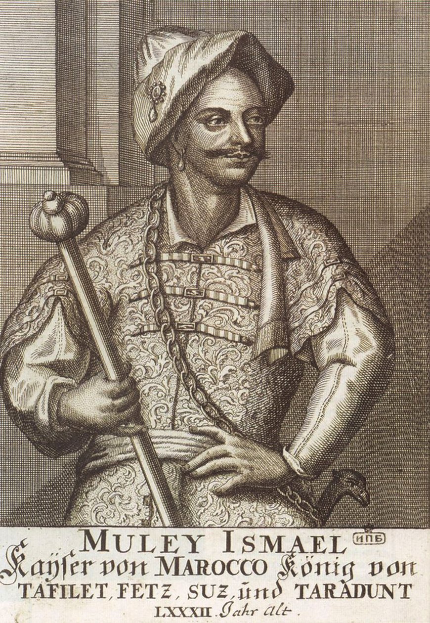Moulay Ismaïl Ibn Sharif, król Maroka, 1726 autorstwa Unbekannt