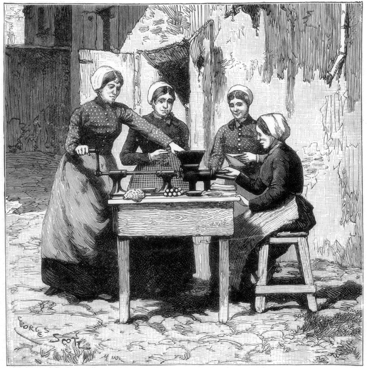 Formowanie wybuchowych wkładów gumowych, Isleten, niedaleko Fluelen, Szwajcaria, 1893 autorstwa Unbekannt