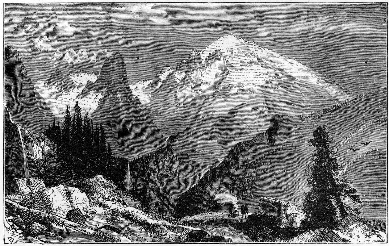 Mount Shasta, północny szczyt Sierra Nevada, Kalifornia, USA, c1870 autorstwa Unbekannt