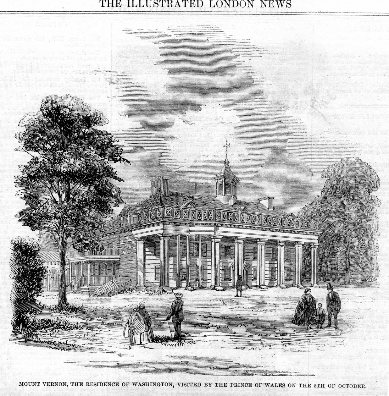 Mount Vernon, rezydencja Waszyngtona, XIX wiek autorstwa Unbekannt