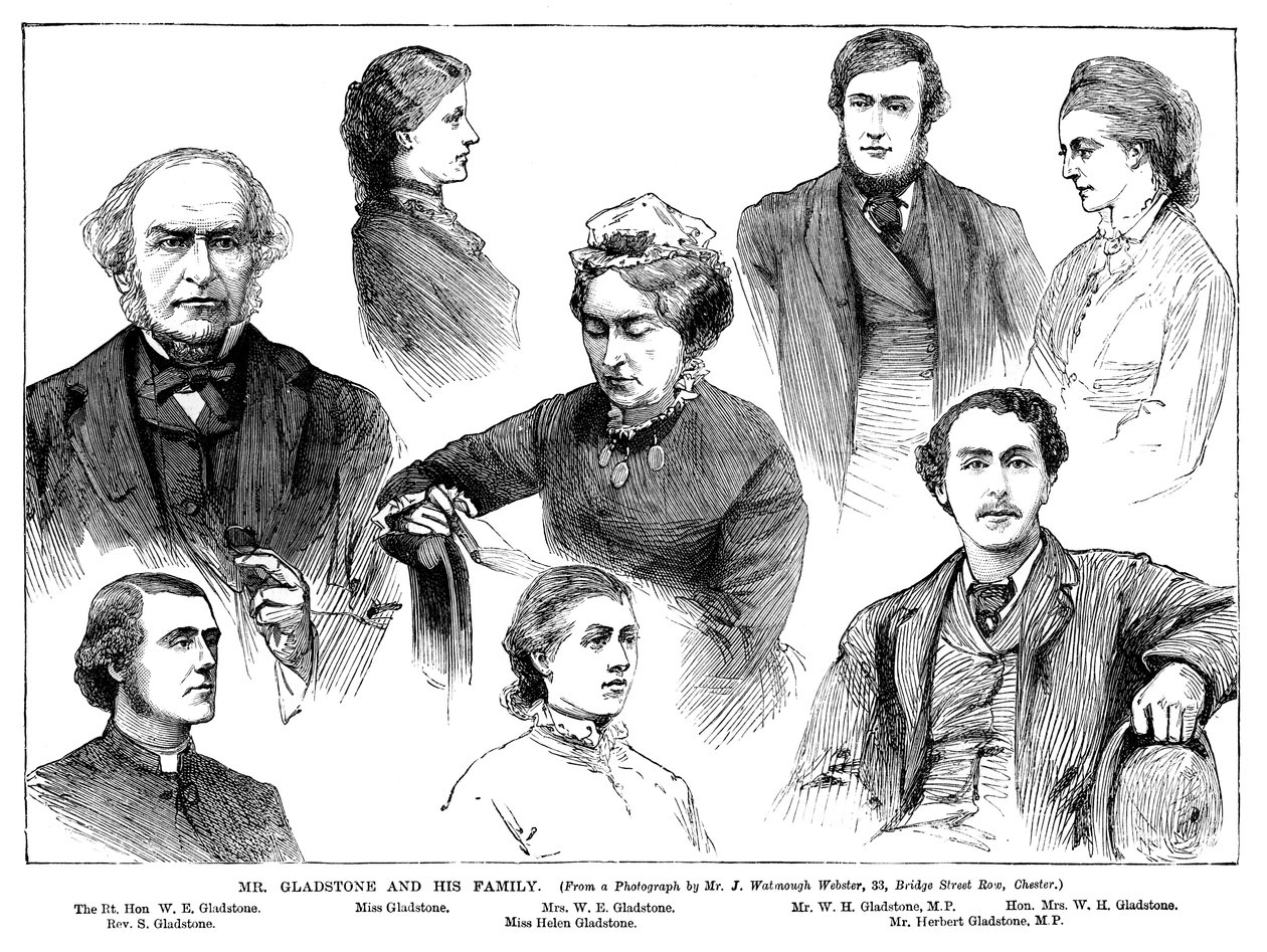 Pan Gladstone i jego rodzina, XIX wiek autorstwa Unbekannt