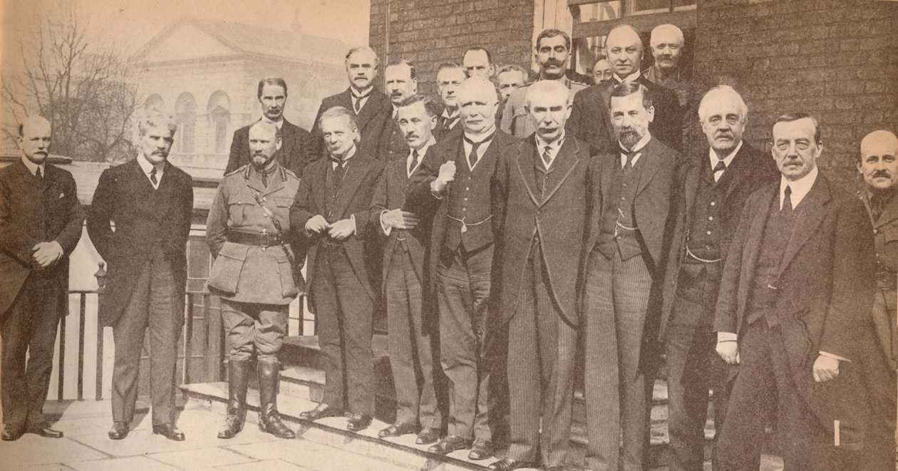 Pan Lloyd George, premier i niektórzy jego koledzy w latach 1917, c1917, 1935 autorstwa Unbekannt