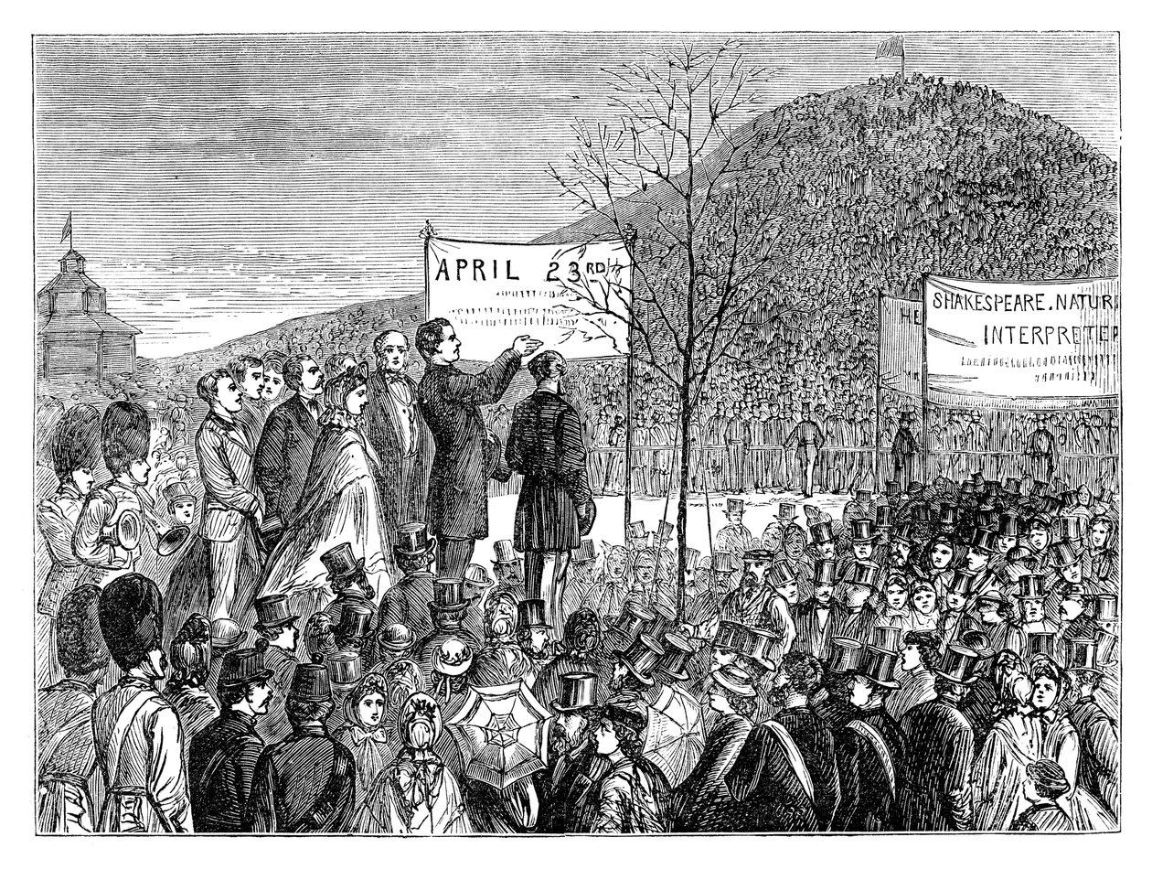 Pan Phelps sadzi Dąb Szekspira w Primrose Hill, Londyn, 1864, koniec XIX wieku autorstwa Unbekannt