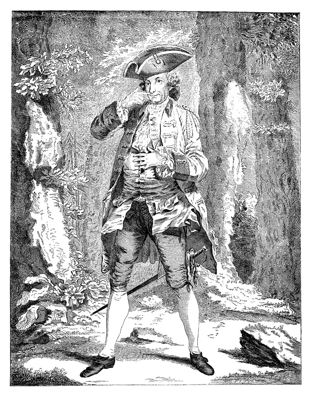 Pan Woodward w roli Mercutio, 1753 autorstwa Unbekannt