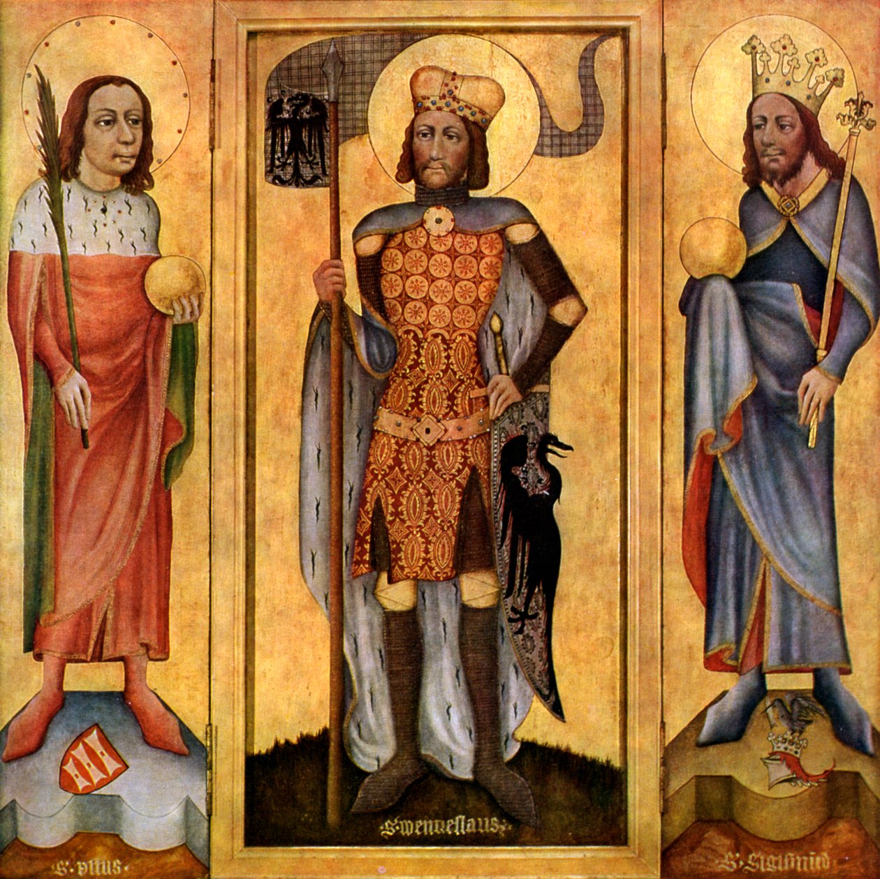 Ołtarz Mulhouse, otwarty, c1385 1955 autorstwa Unbekannt