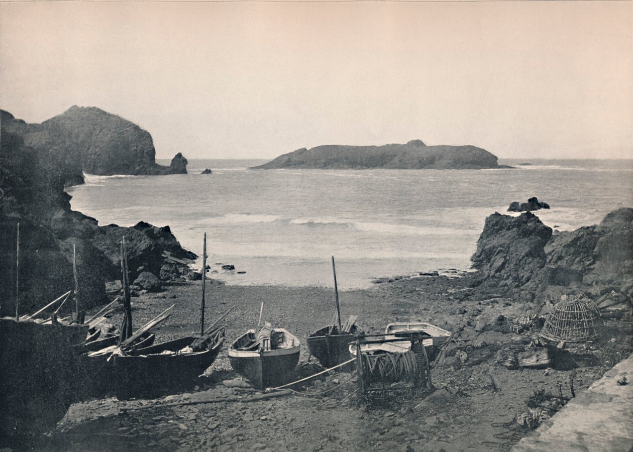 Mullion Cove - Pokazuje wyspę Mullion, 1895 autorstwa Unbekannt