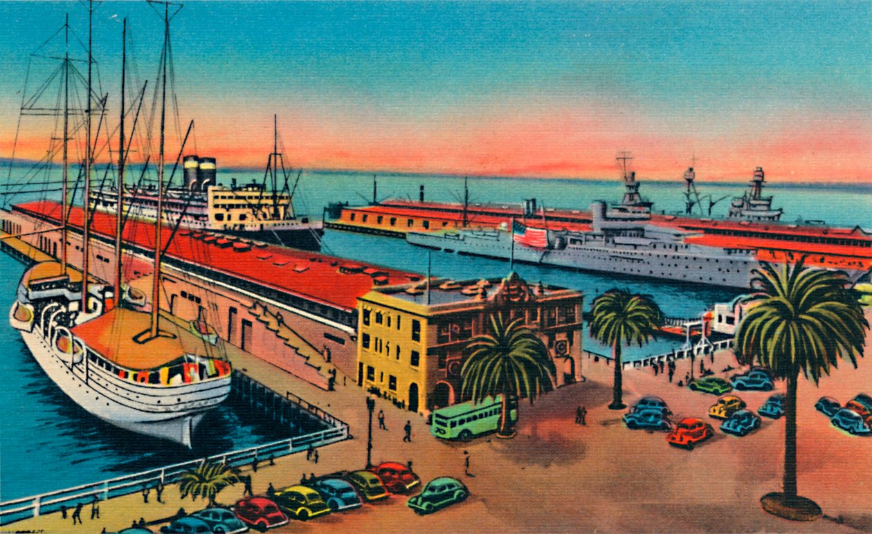 Molo Miejskie. San Diego, Kalifornia, ok. 1941 r. autorstwa Unbekannt