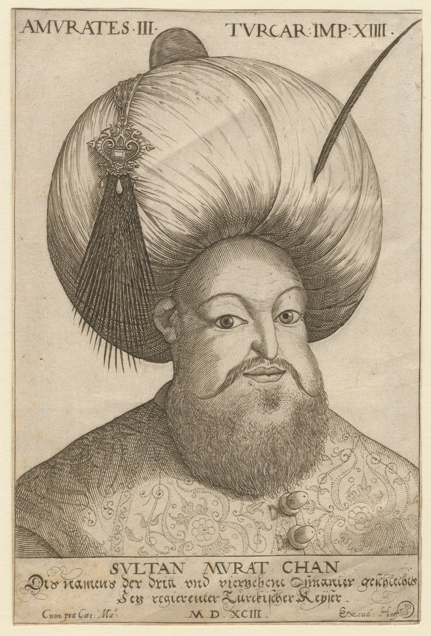 Murad III 1546-1595, sułtan Imperium Osmańskiego, 1593 autorstwa Unbekannt