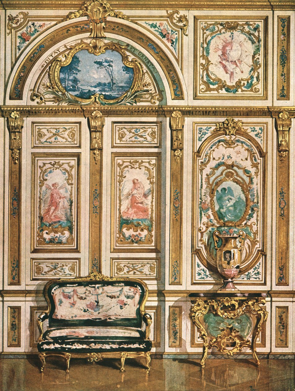 Dekoracja ścienna w Pałacu Fontainebleau, Francja, 1928. autorstwa Unbekannt