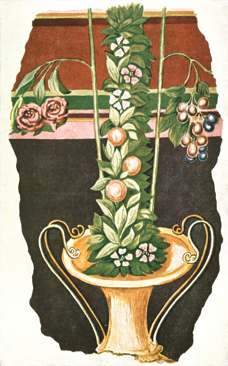 Malowidło ścienne w rzymskiej willi, Commugny, Szwajcaria, 1928. autorstwa Unbekannt