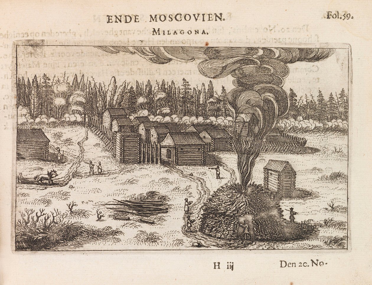 księstwo moskiewskie, Milanona. Ilustracja do Journael vande legatie... Antonisa Goeteerisa, c1616-1617. autorstwa Unbekannt