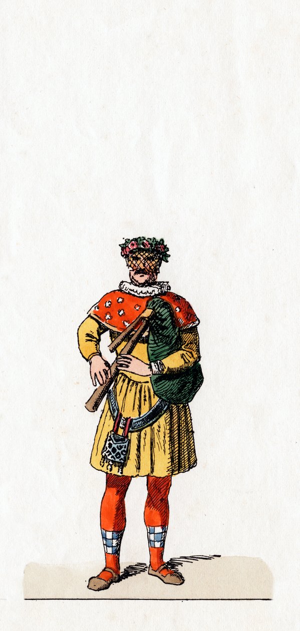 Muzyk, projekt kostiumu do sztuki Szekspira, Henryk VIII, XIX w. autorstwa Unbekannt
