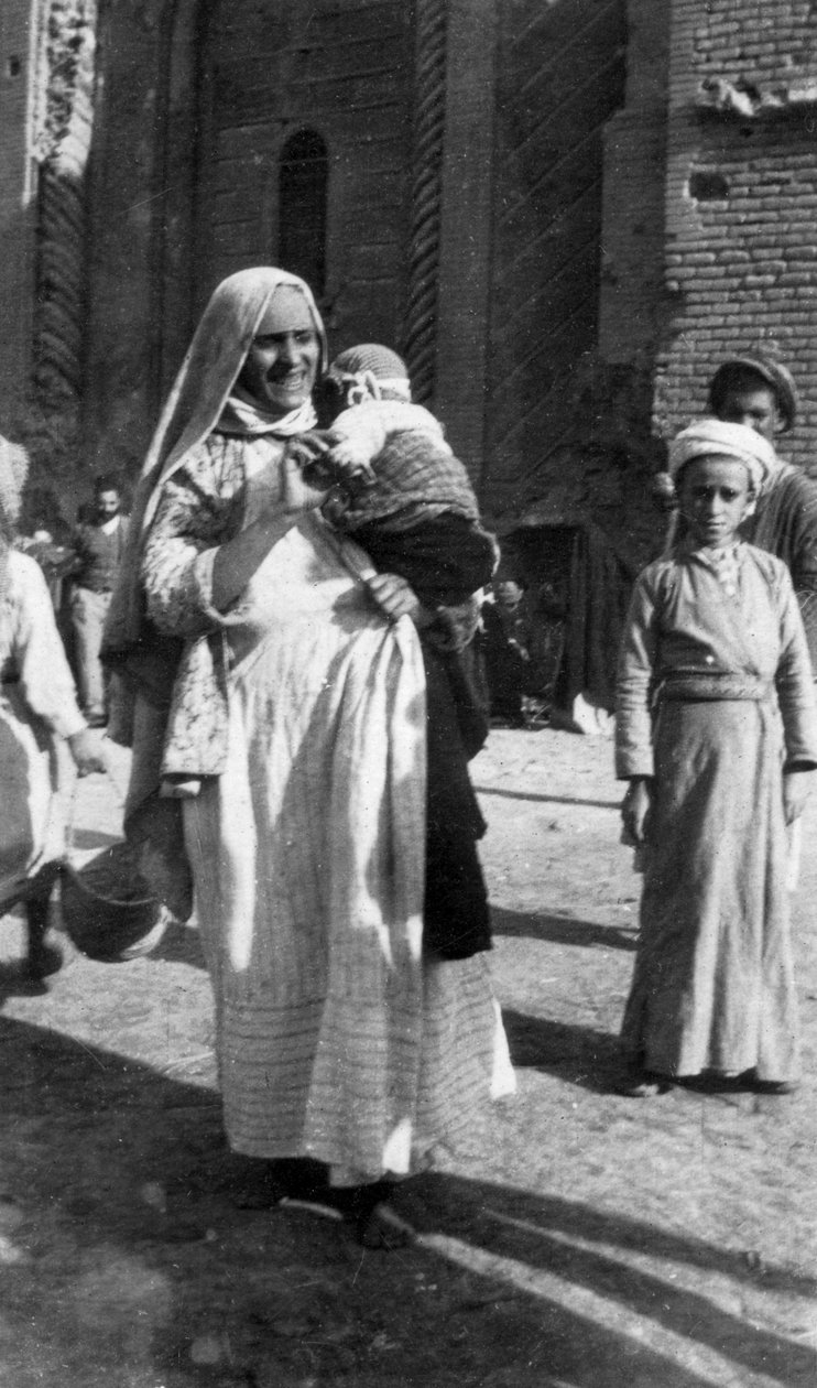 Muzułmanka i dziecko, Irak, 1917-1919 autorstwa Unbekannt