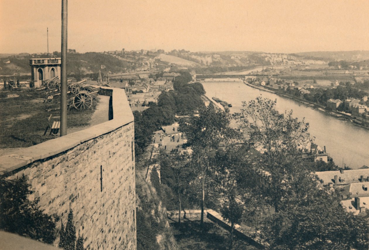 Namur. Tourelle des Guetteurs i zbieg Sambry i Mozy, ok. 1900 autorstwa Unbekannt