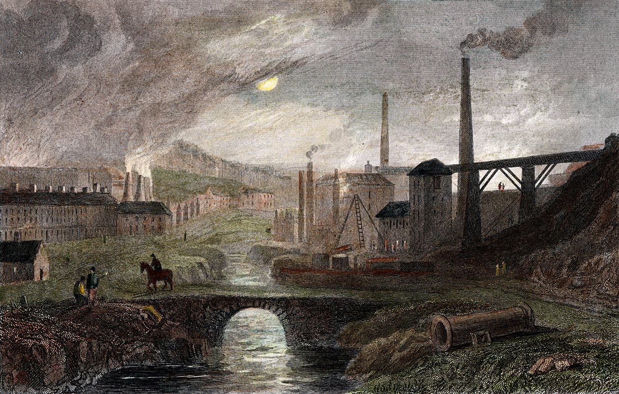 Nant-y-Glow Iron Works, Monmouthshire, Walia, ok. 1780, ok. 1830 autorstwa Unbekannt