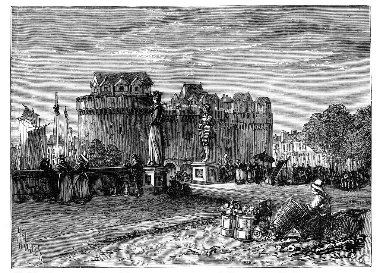 Nantes, nad Loarą, Francja, ok. 1890 autorstwa Unbekannt