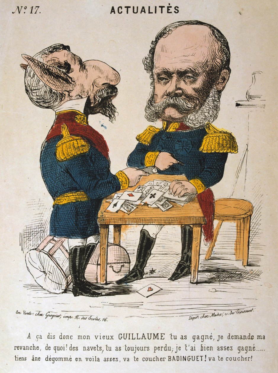 Napoleon III z Francji i Wilhelm I z Prus, wojna francusko-pruska, 1870-1871 autorstwa Unbekannt