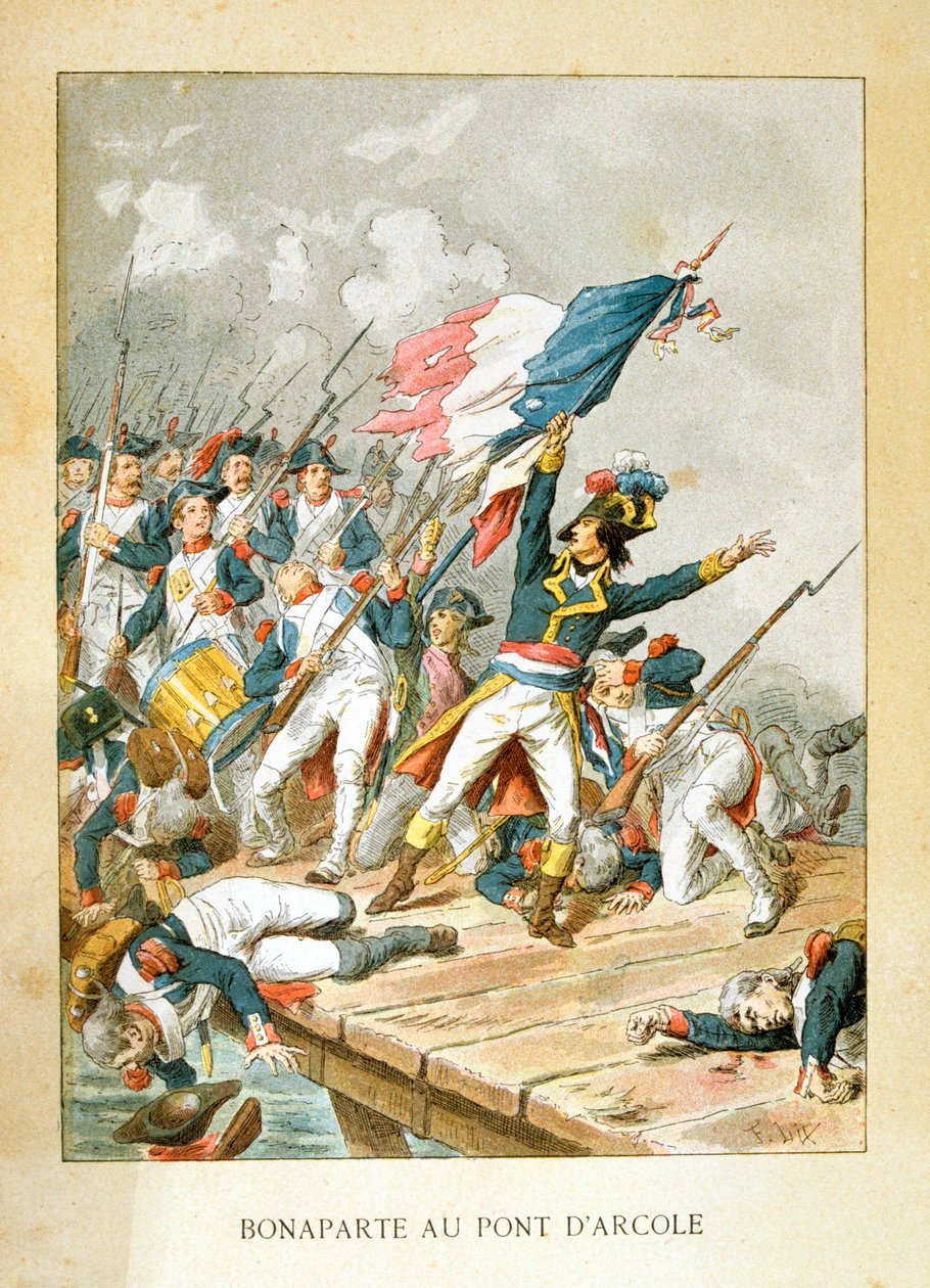 Napoleon pod mostem Arcola, 15 listopada 1796 autorstwa Unbekannt
