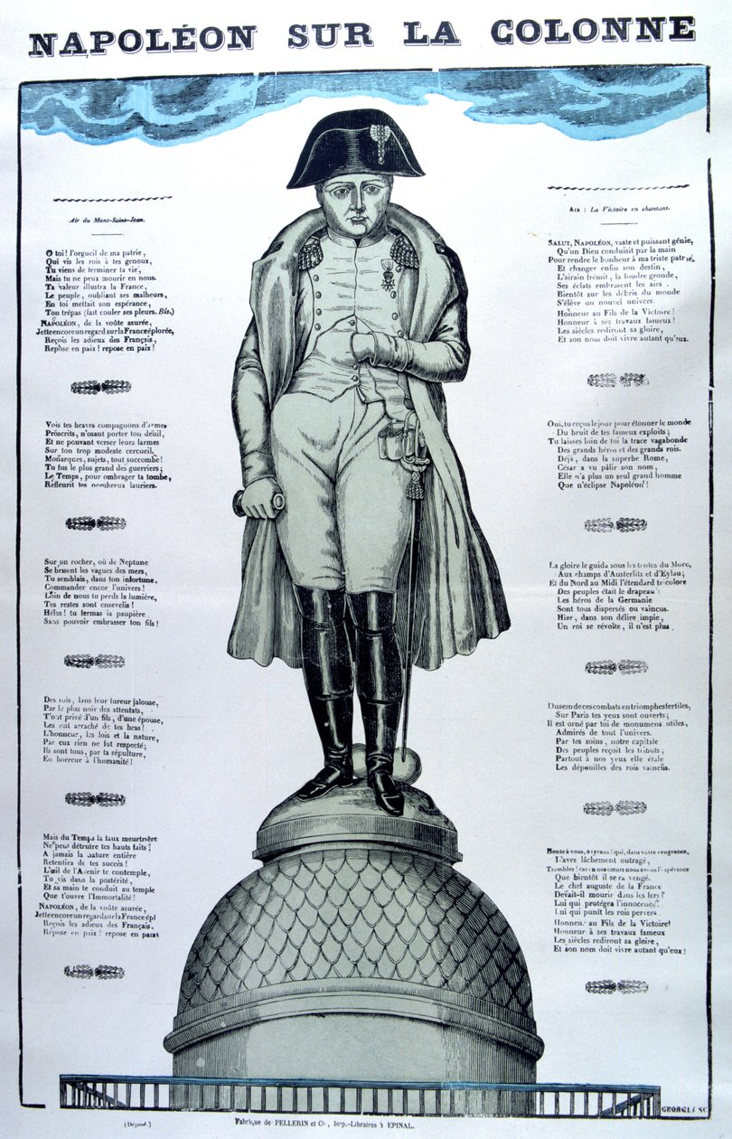 Napoleon na Kolumnie, XIX w. autorstwa Unbekannt