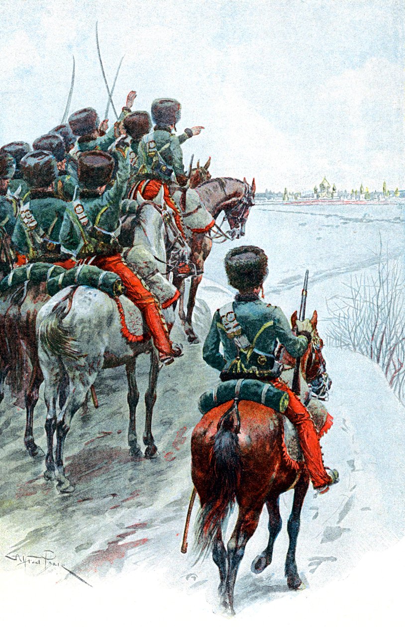Napoleons Grande Armee widzący Moskwę, 1812, koniec XIX wieku autorstwa Unbekannt